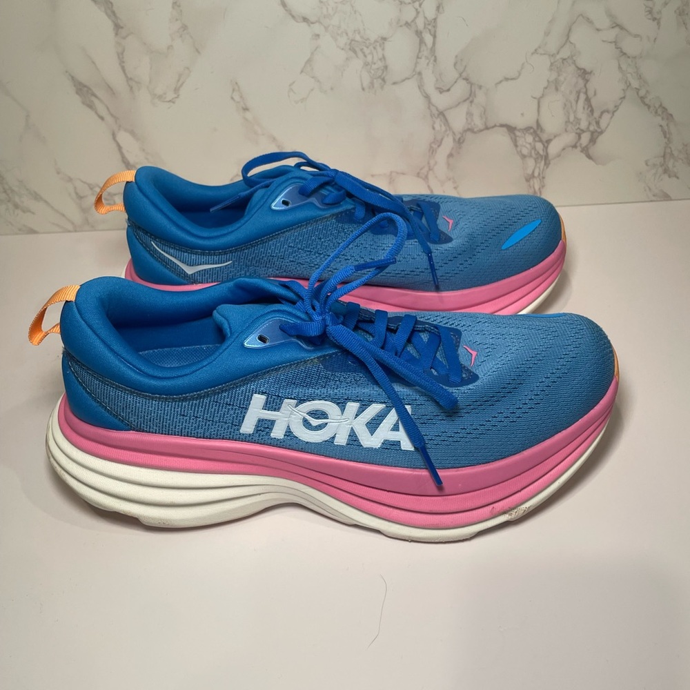 Hoka Women's Vibrant Blue and Pink Athletic Shoes